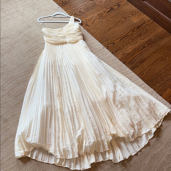 By Anthropologie Forever That Girl One-Shoulder Pleated‎ Dress - Picture 6 of 17